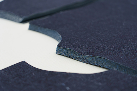Cut pieces of selvedge denim